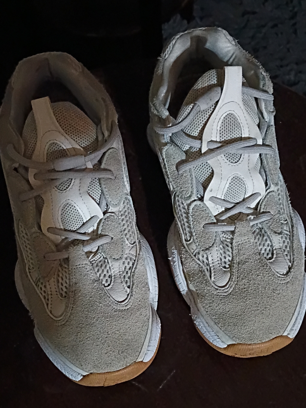 adidas Men's Suede Mesh Sneakers - Light Beige